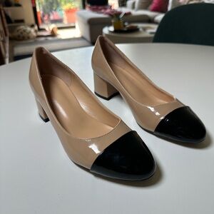 Wayderns Black/Beige low-heel size 6